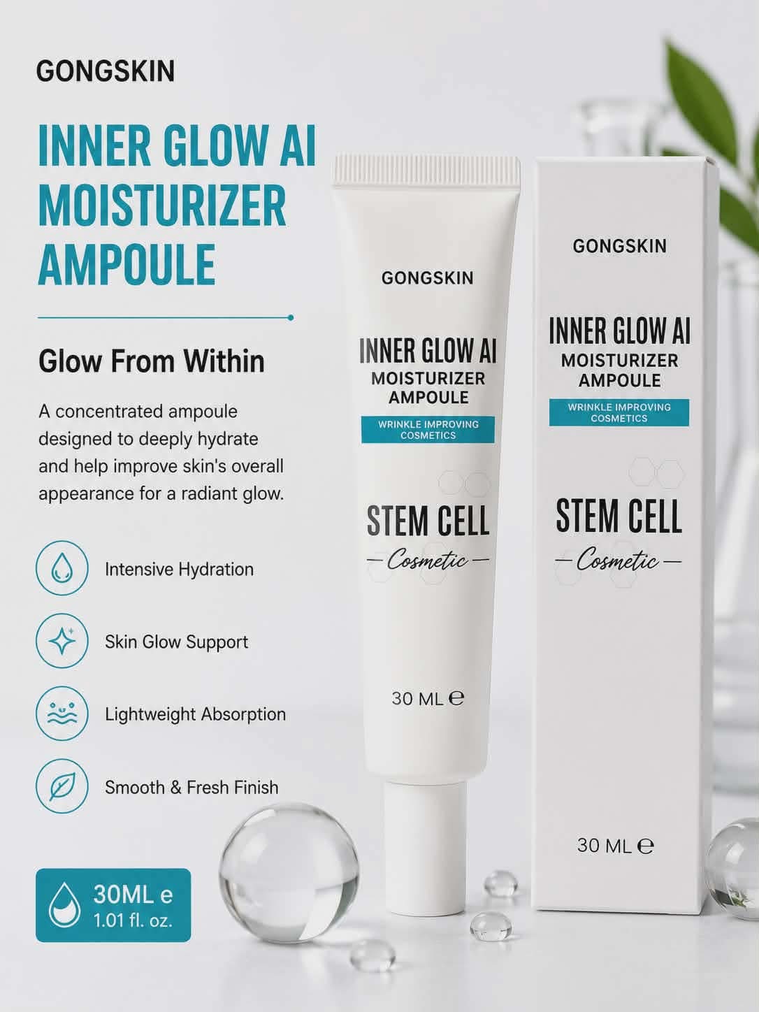 GONGSKIN Inner Glow AI Moisturizer Ampoule